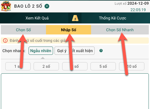 Các hình thức nhập số lô đề